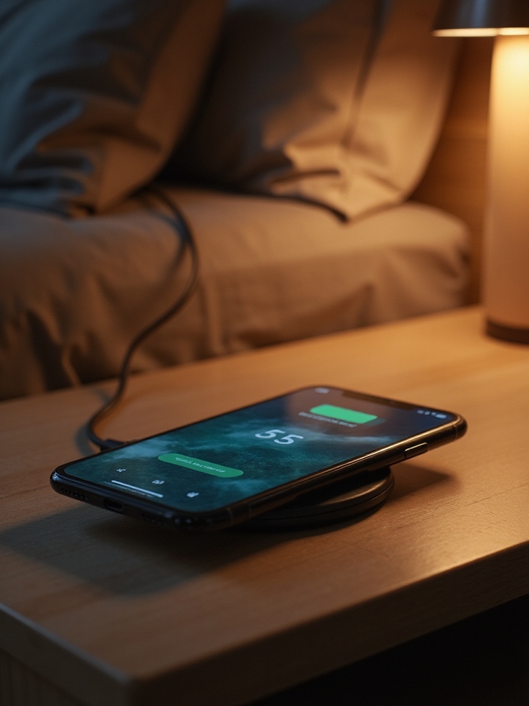 sleek wireless charging for nightstand