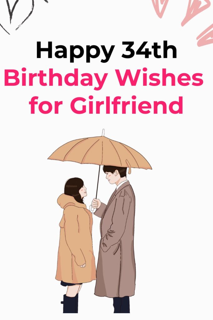 Happy 34th Birthday Wishes for Girlfriend