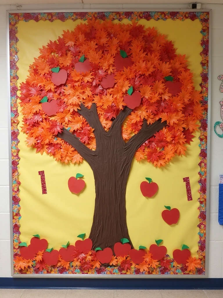 autumn apple birthday display
