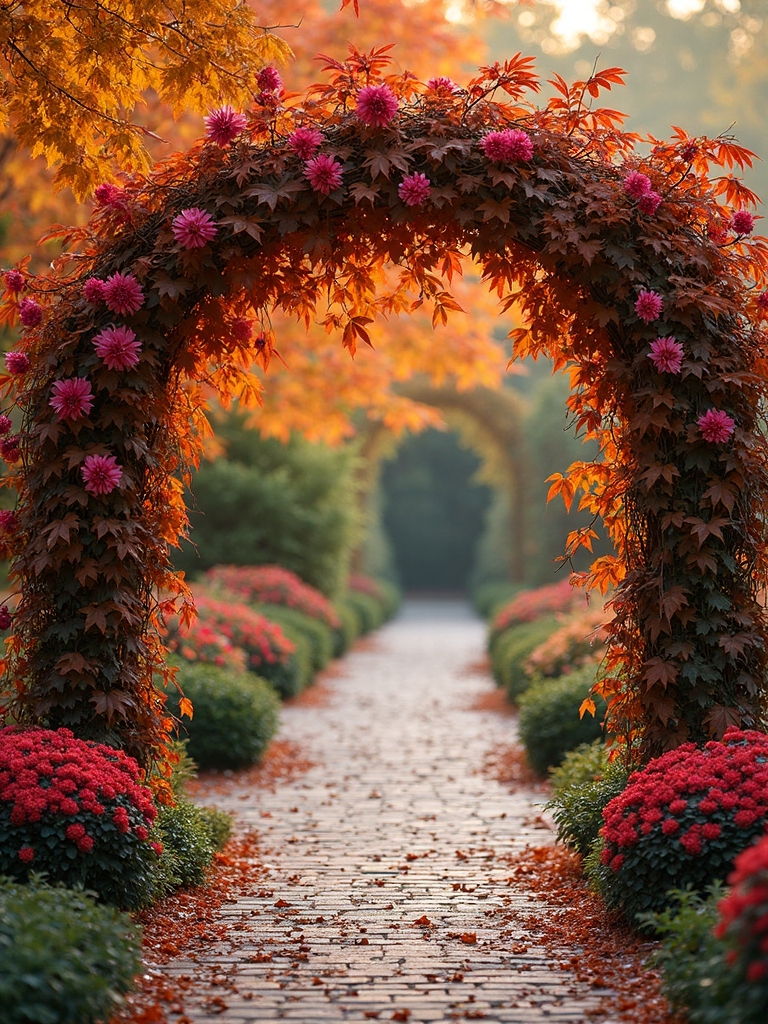 autumn floral archway design