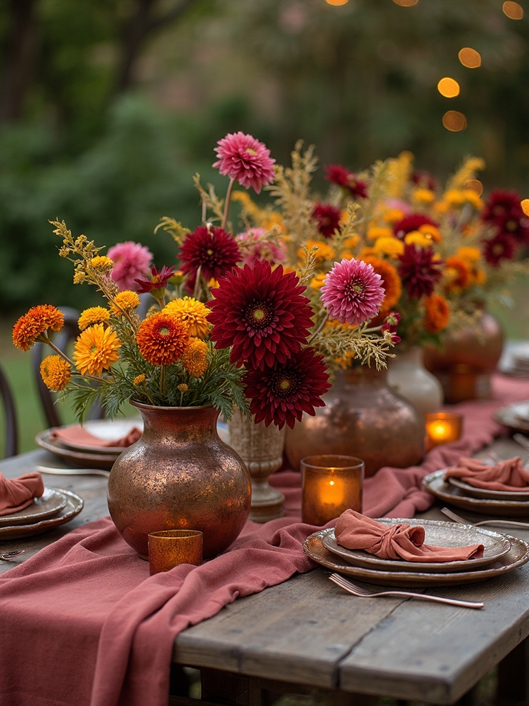 autumn floral birthday celebration