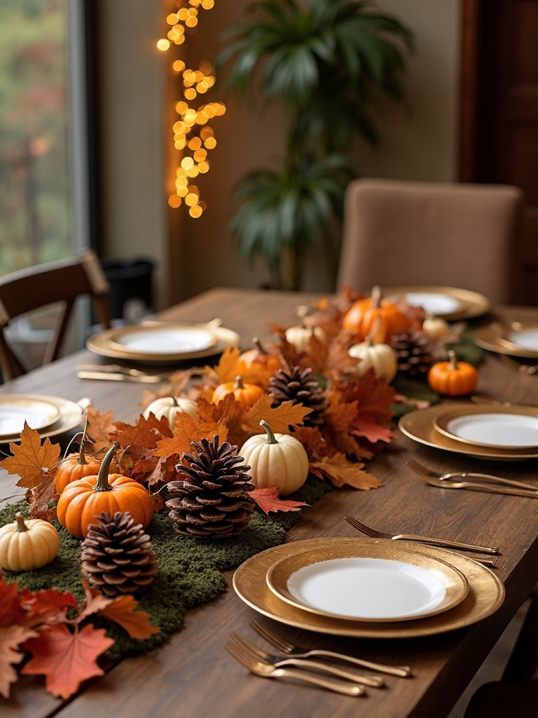autumn forest table decor