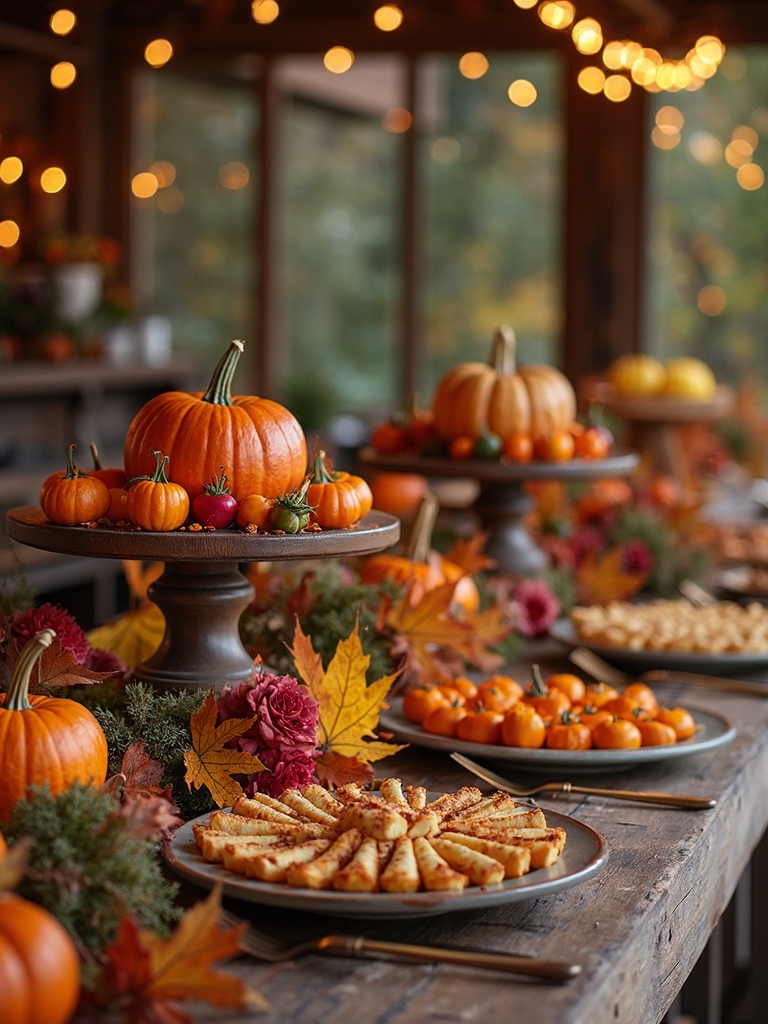 autumn garden buffet display
