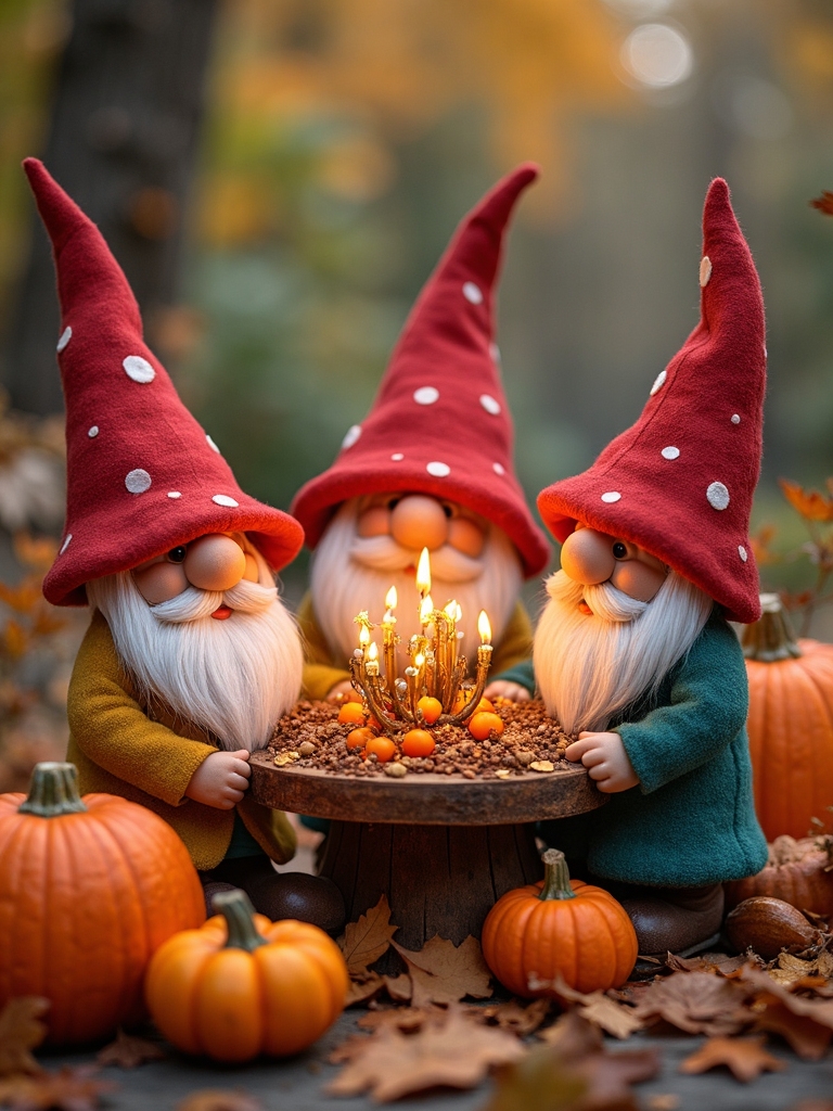 autumn gnome birthday decorations