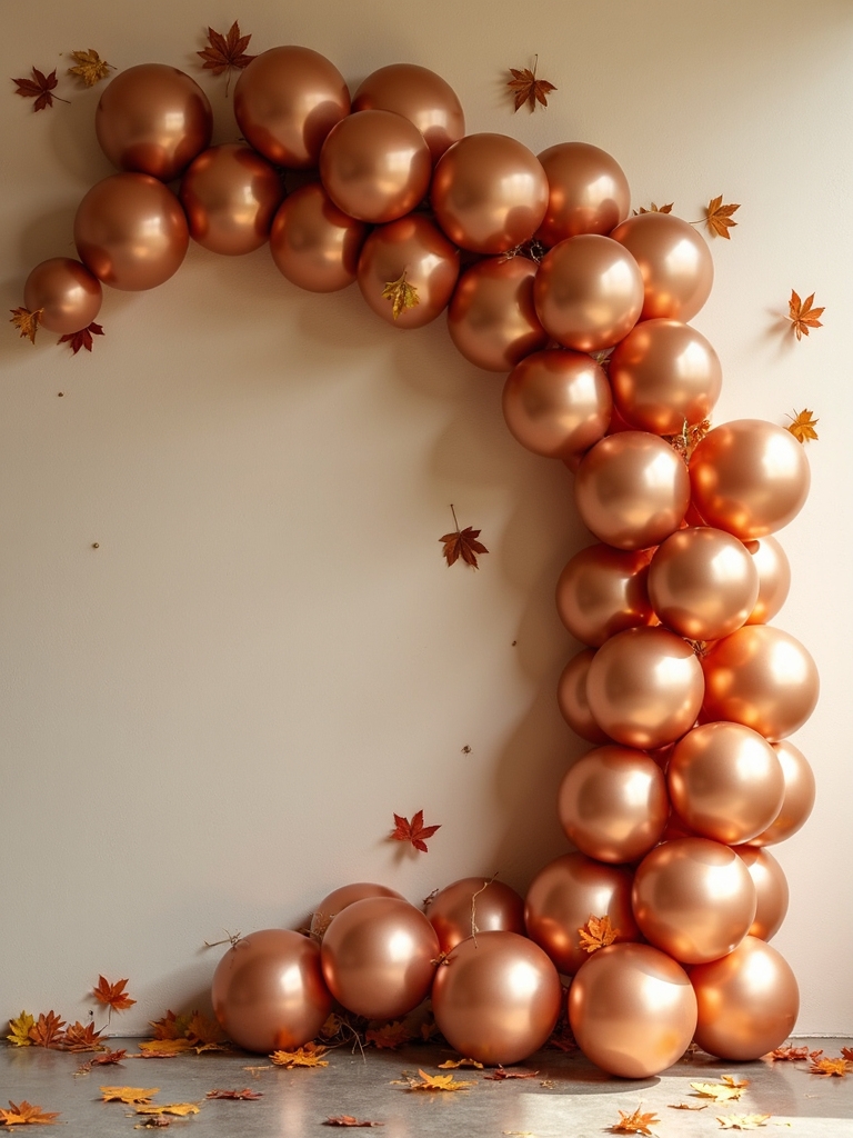 autumn themed balloon display