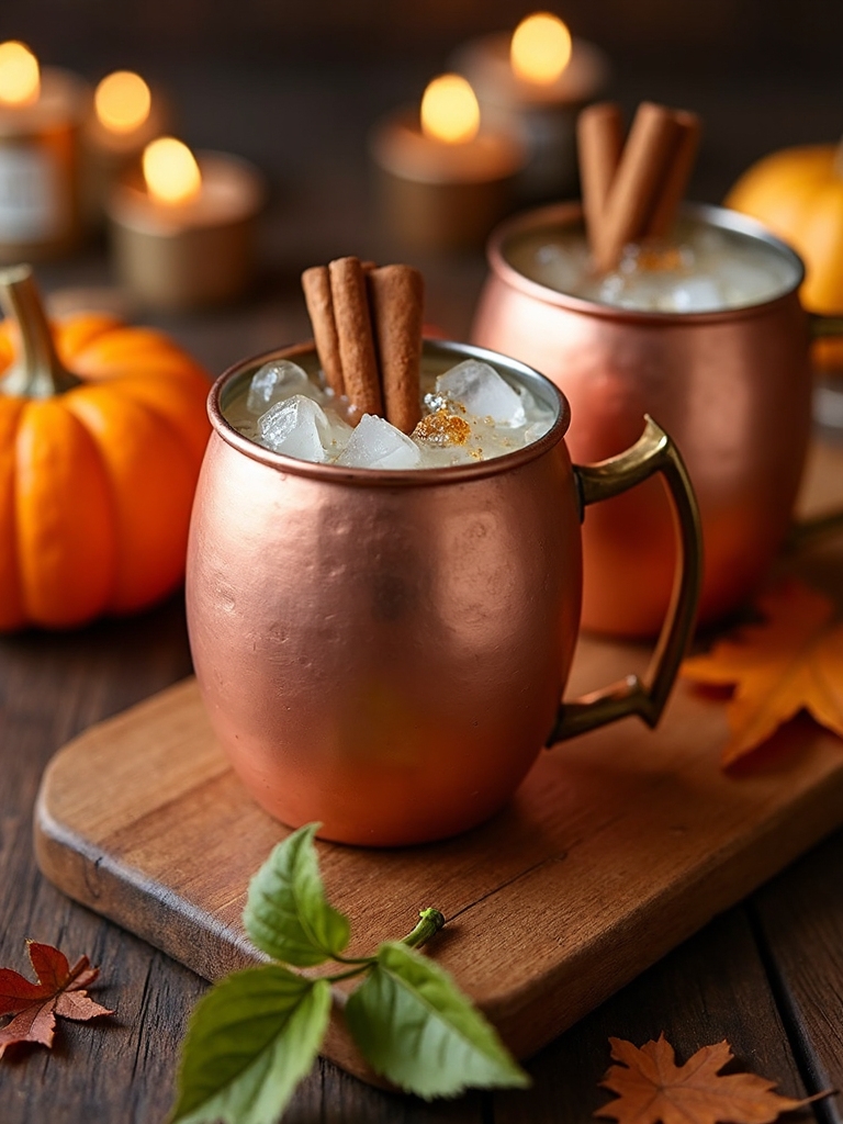 autumn themed cocktails and mocktails
