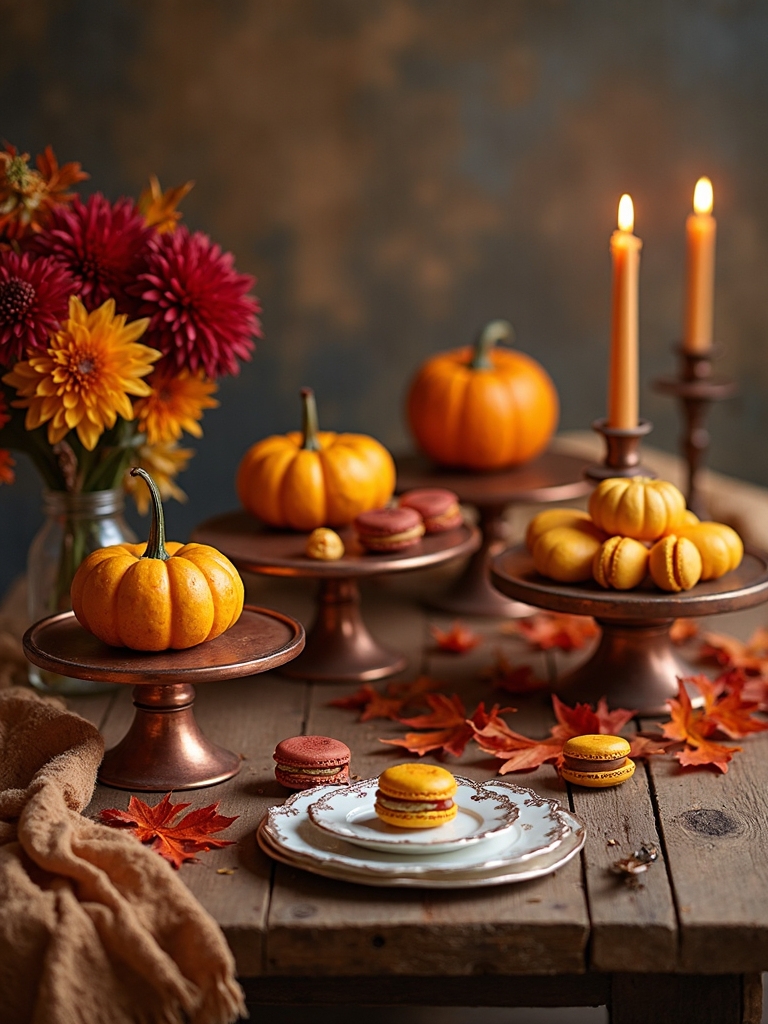 autumn themed dessert table decorations