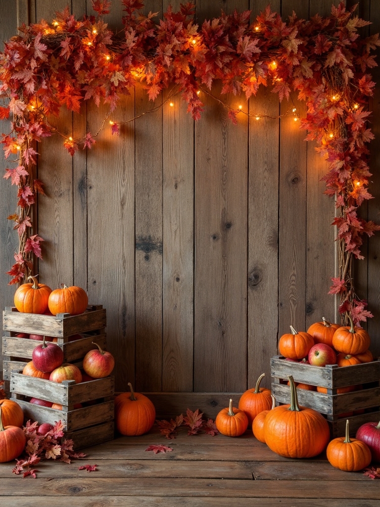 autumn themed photo backdrop decorations