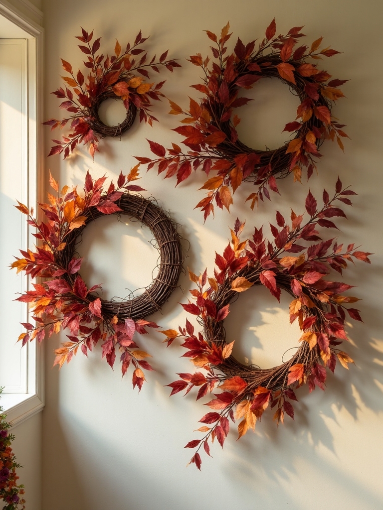 autumn wreath gallery display