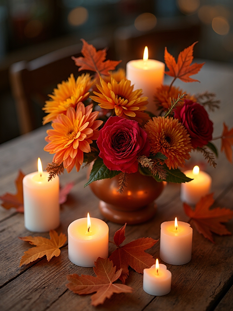 candlelit floral centerpiece magic