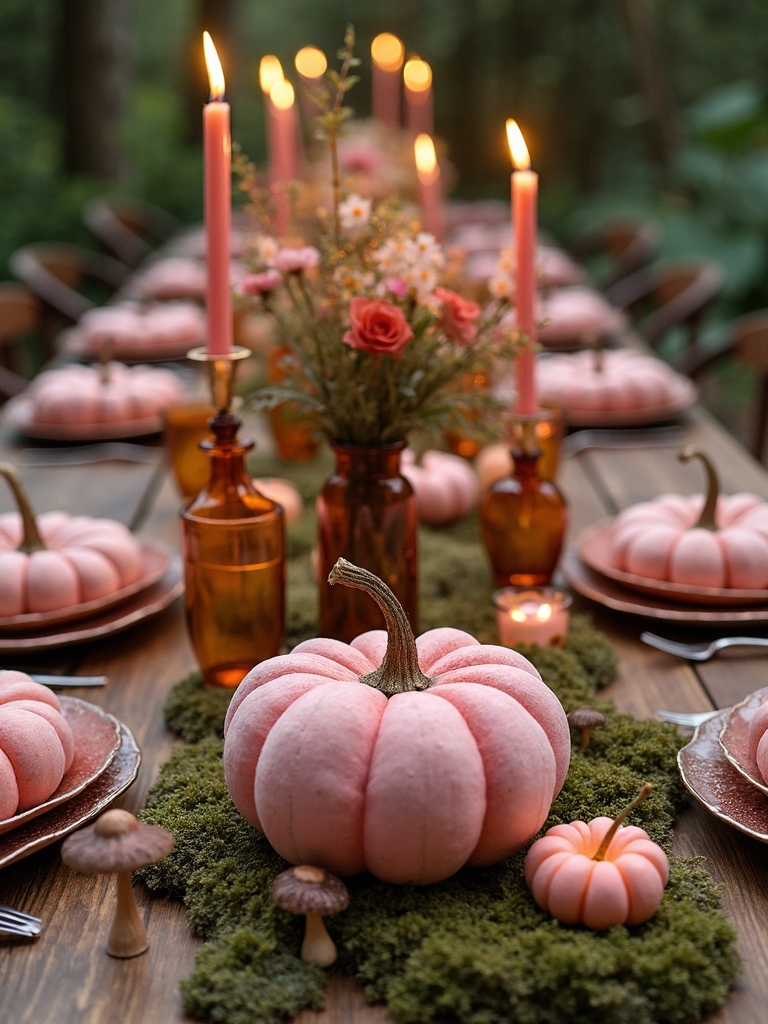 candlelit woodland birthday celebration