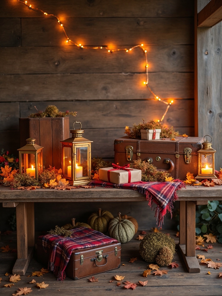 cozy autumn gift display