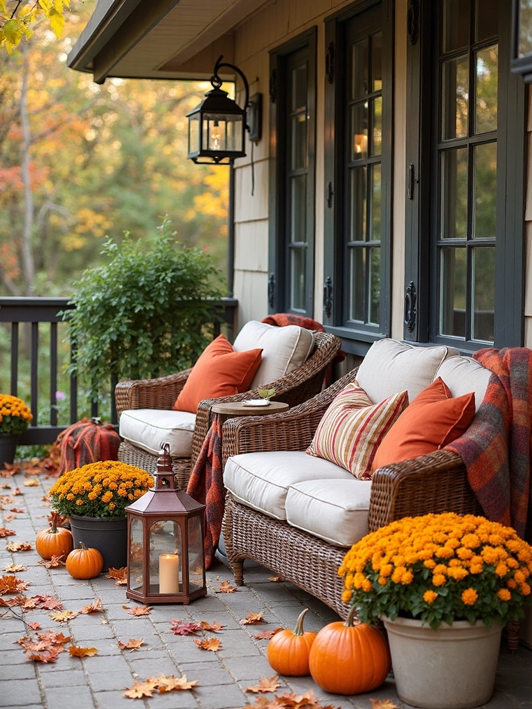 cozy fall outdoor lounges