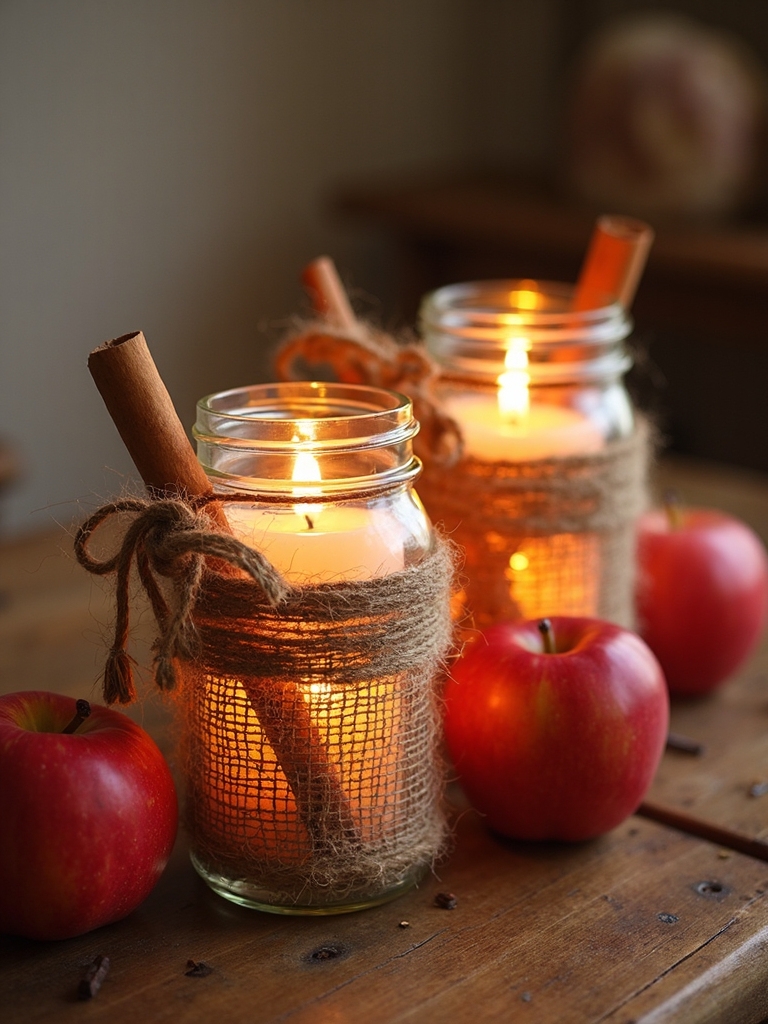 diy apple candle holders