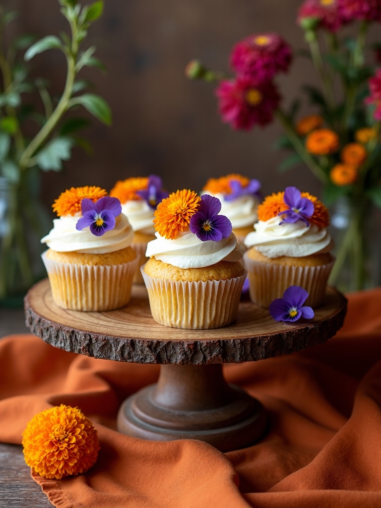 edible floral dessert decorations