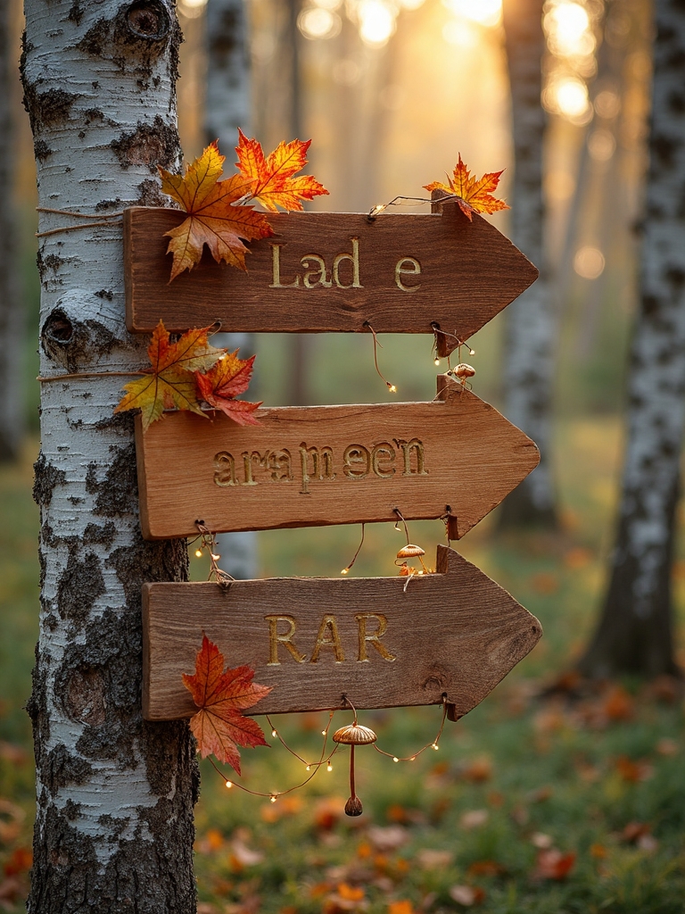 enchanted forest party signage