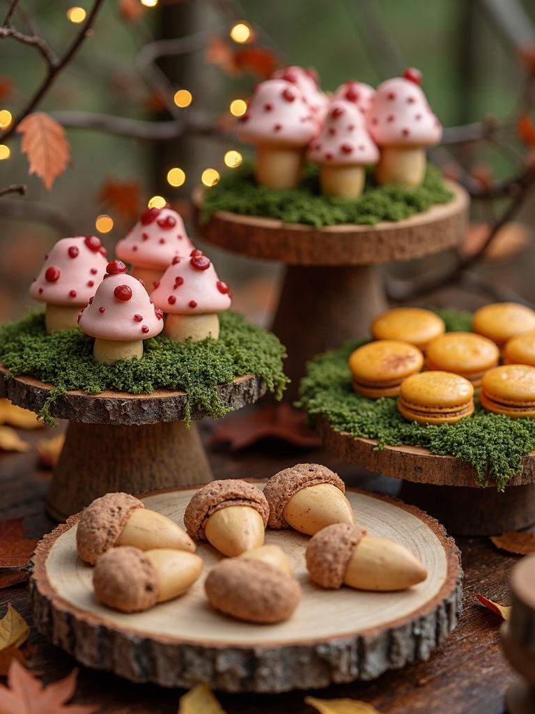 enchanted woodland snack display