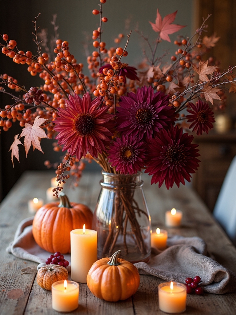 fall berry branch arrangements
