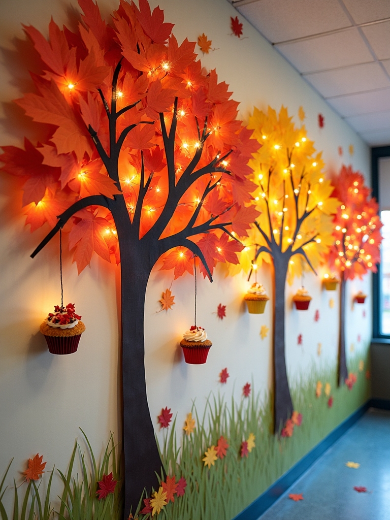 fall birthday forest decorations