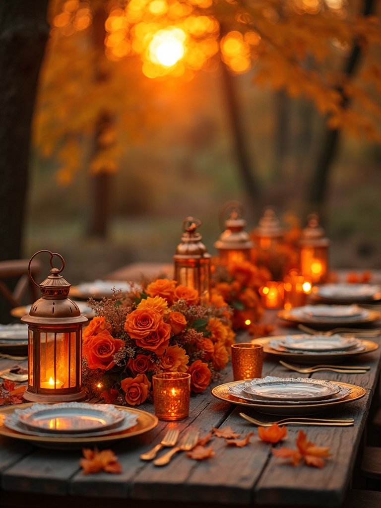 fall birthday party decor
