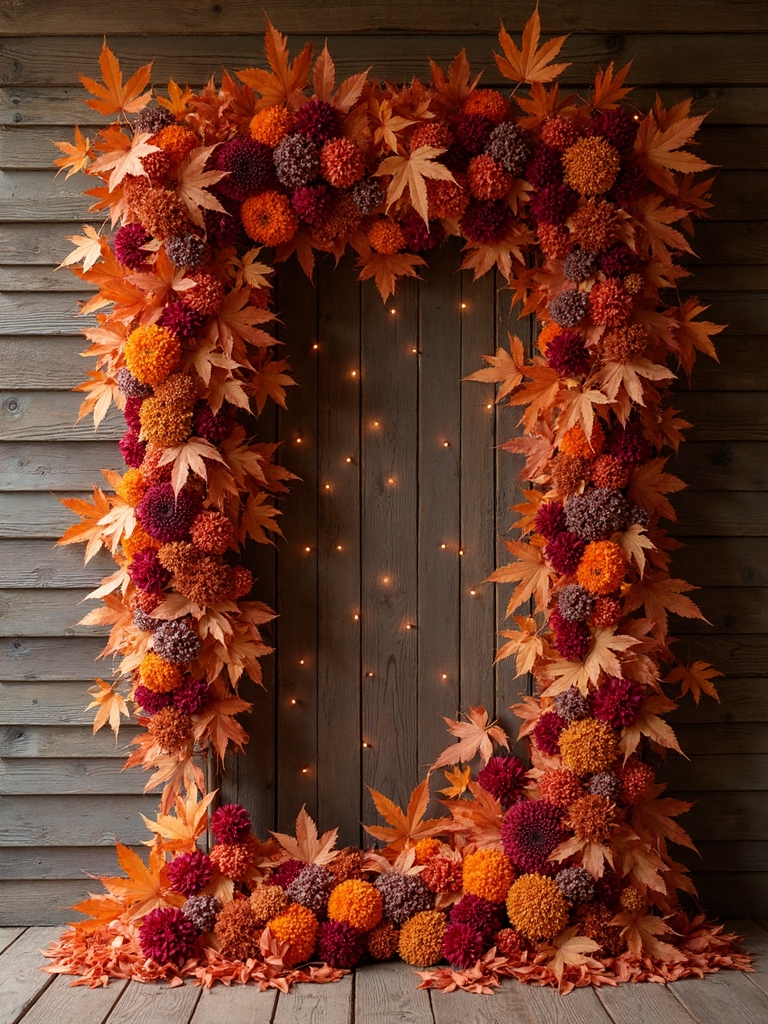 fall floral backdrop ideas