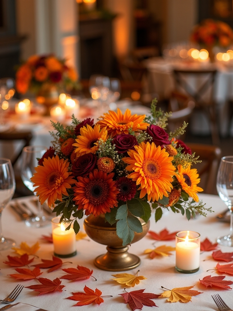 fall floral birthday decorations