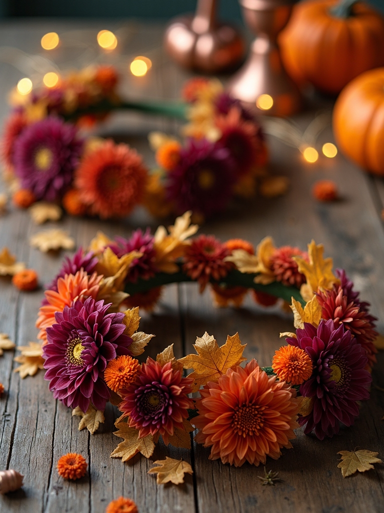 fall floral crown station