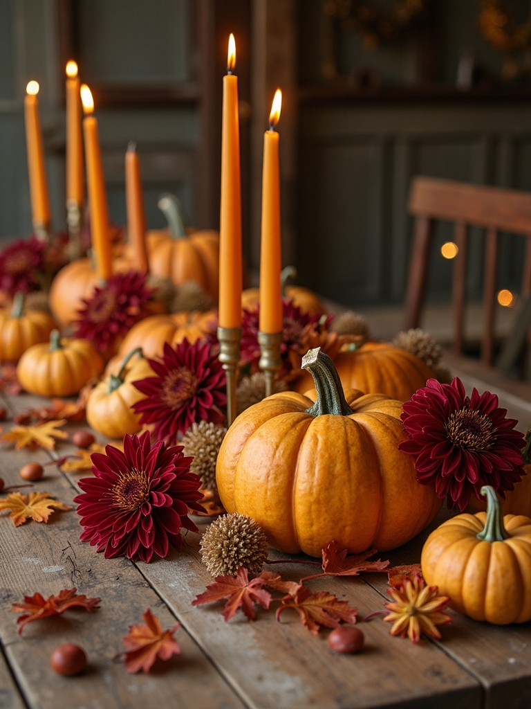 fall foliage table decor