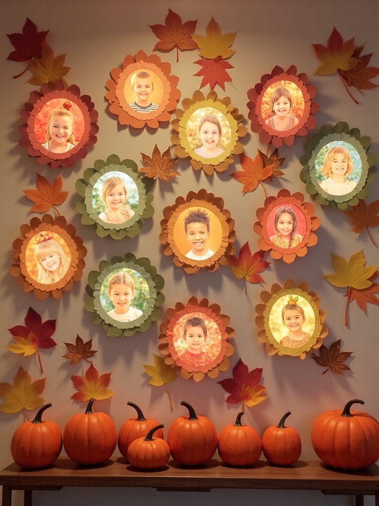 fall themed birthday display decorations
