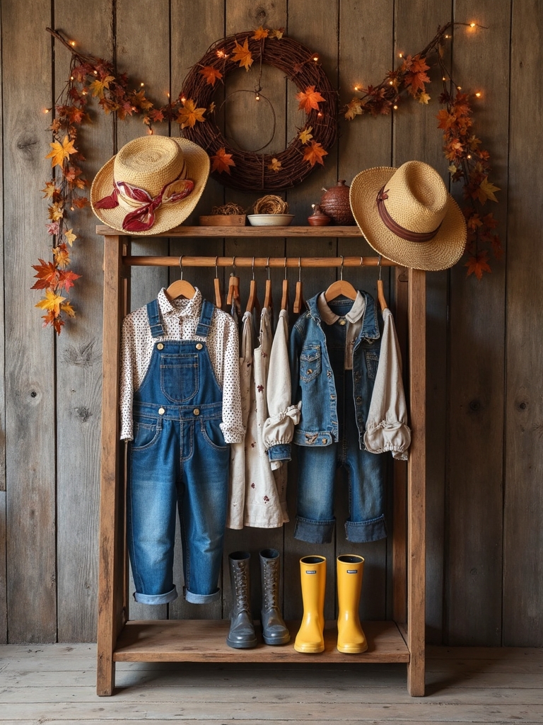 farm themed dress up station