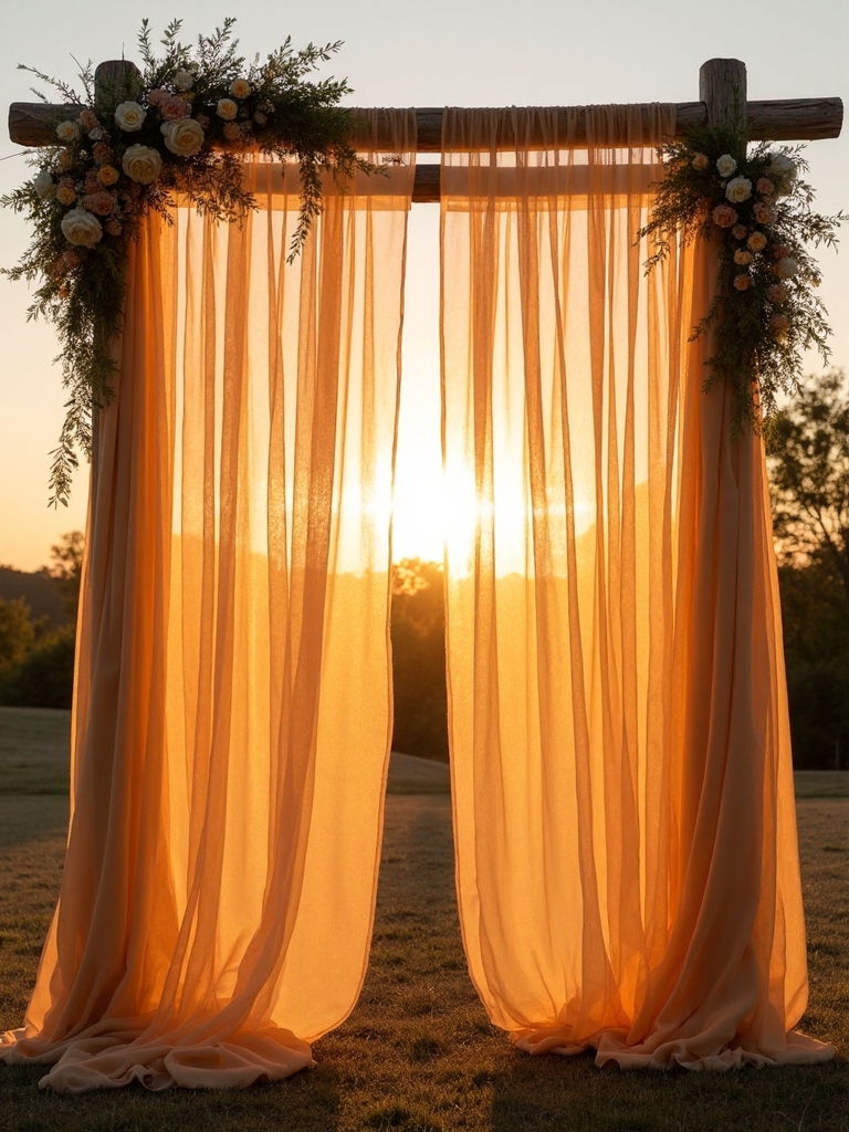golden hour sunset backdrop