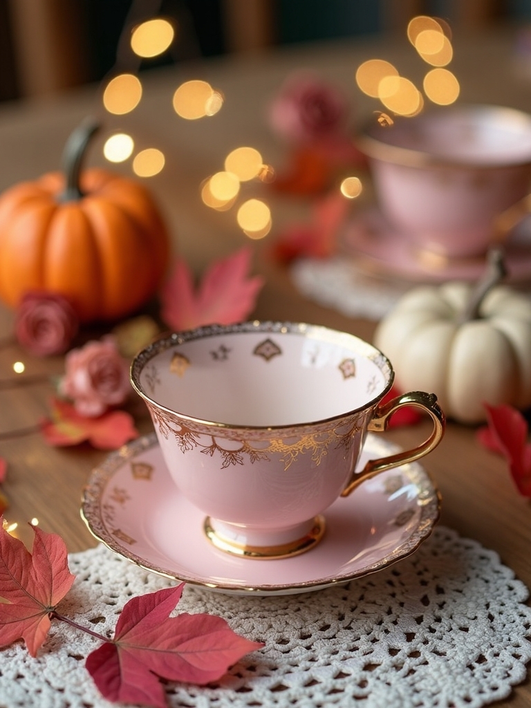 magical autumn tea decorations