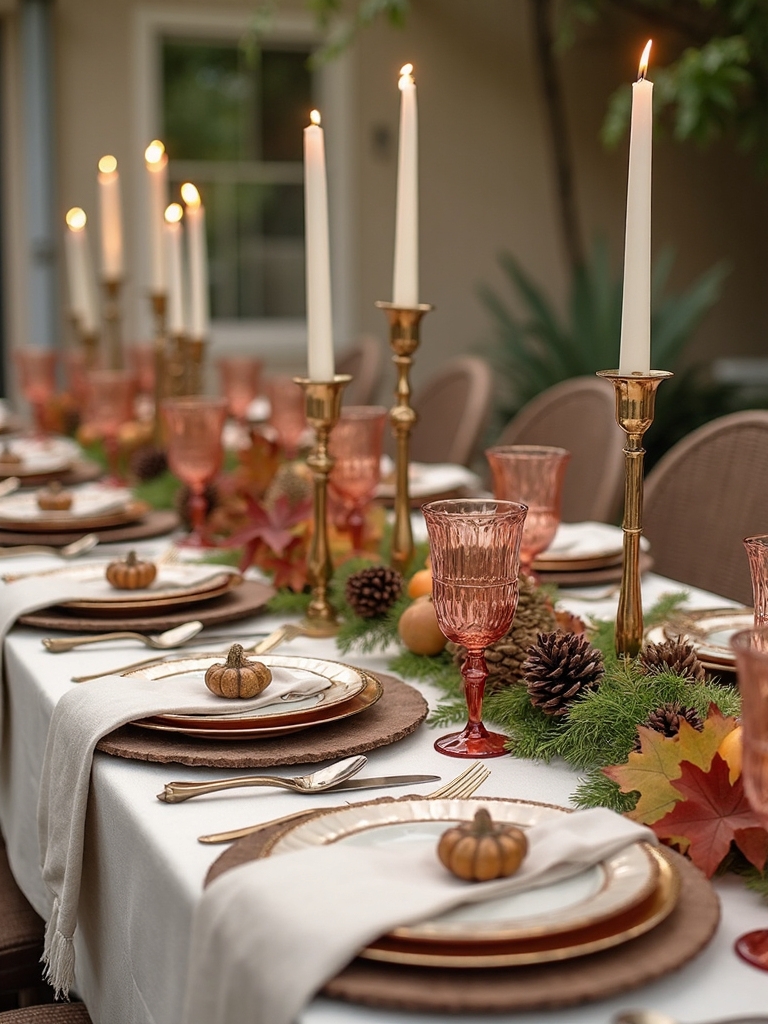 metallic rustic fall decor