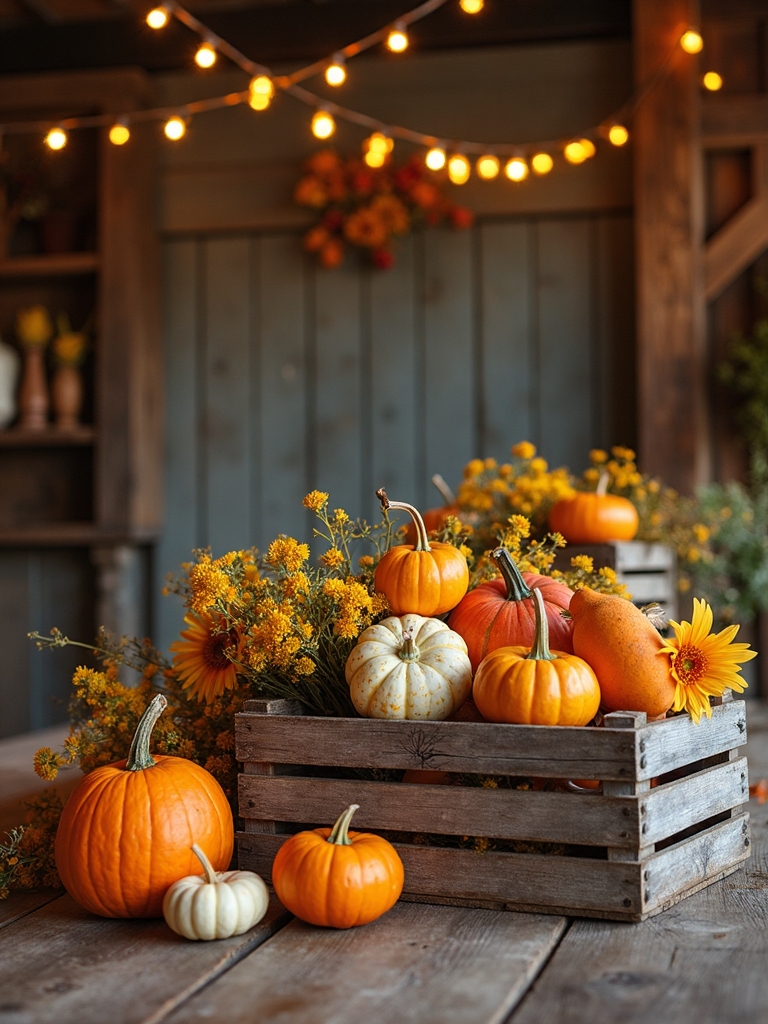 pumpkin gourd table centerpiece decorations