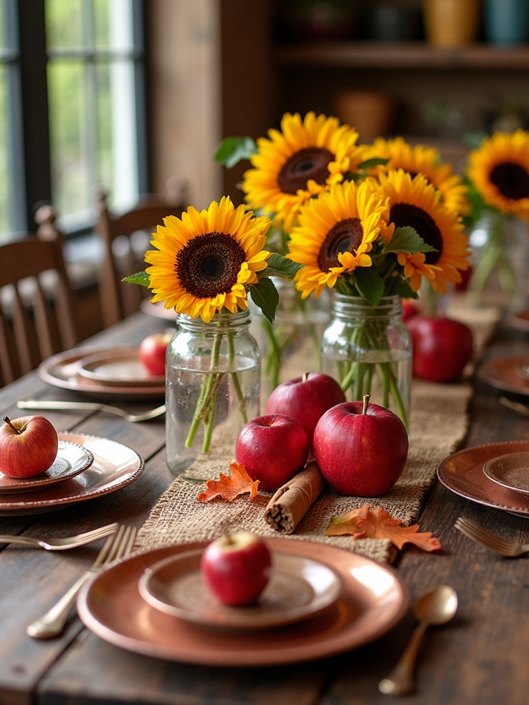 rustic apple harvest tablescape