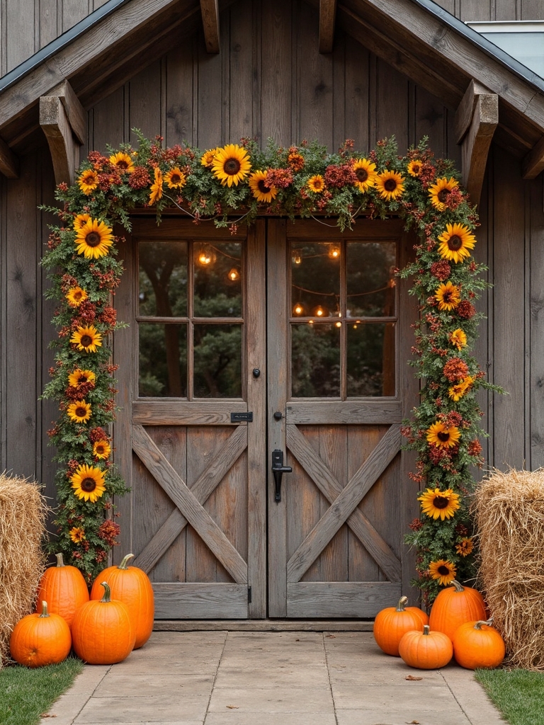 rustic barn door backdrop