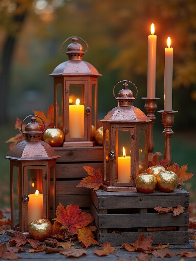 rustic metallic party accents