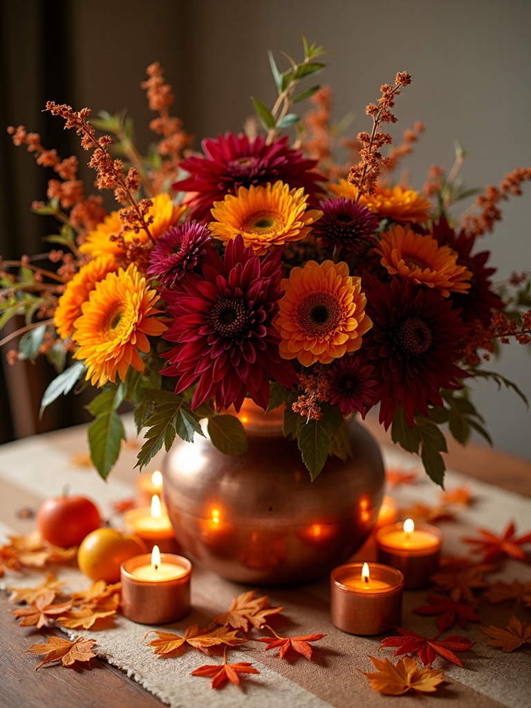 seasonal floral centerpiece arrangement