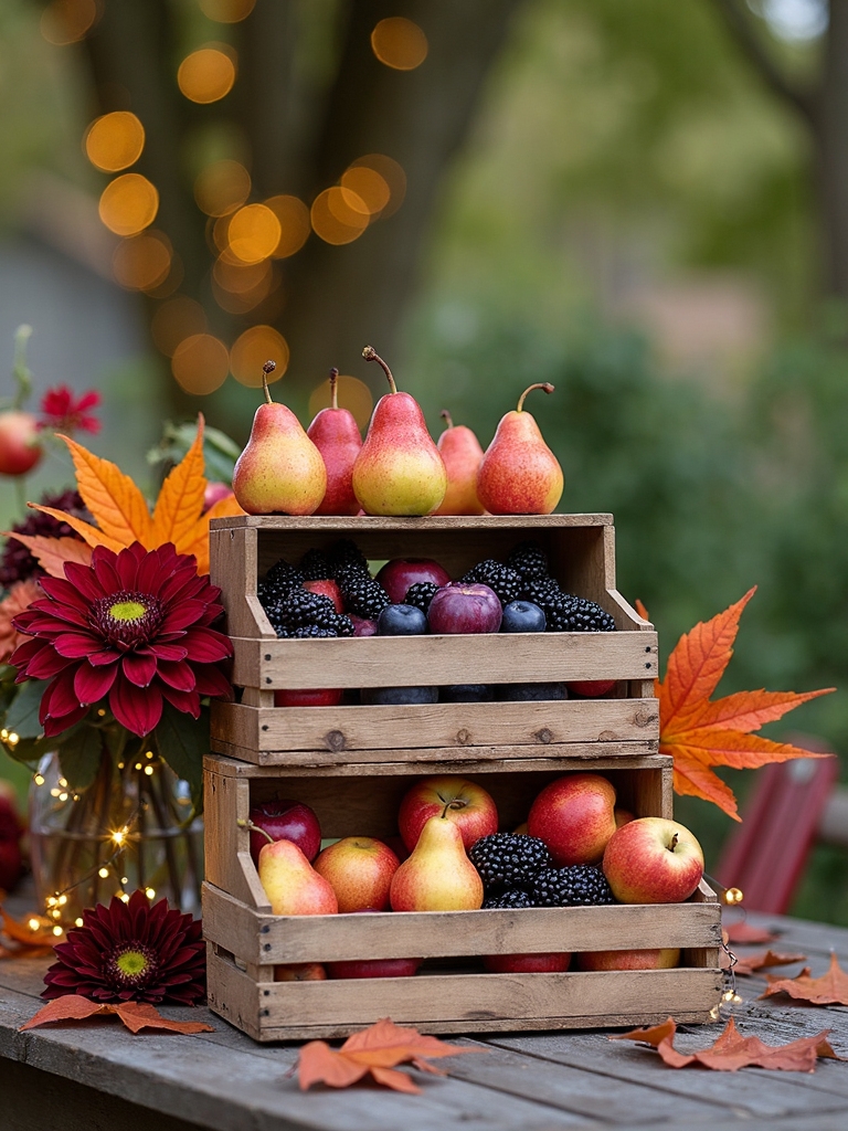seasonal fruit centerpiece displays