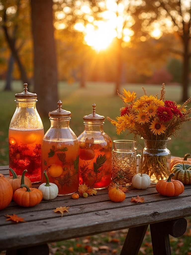 seasonal garden beverage stations