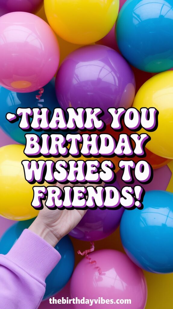 Thank You Birthday Wishes to Friends