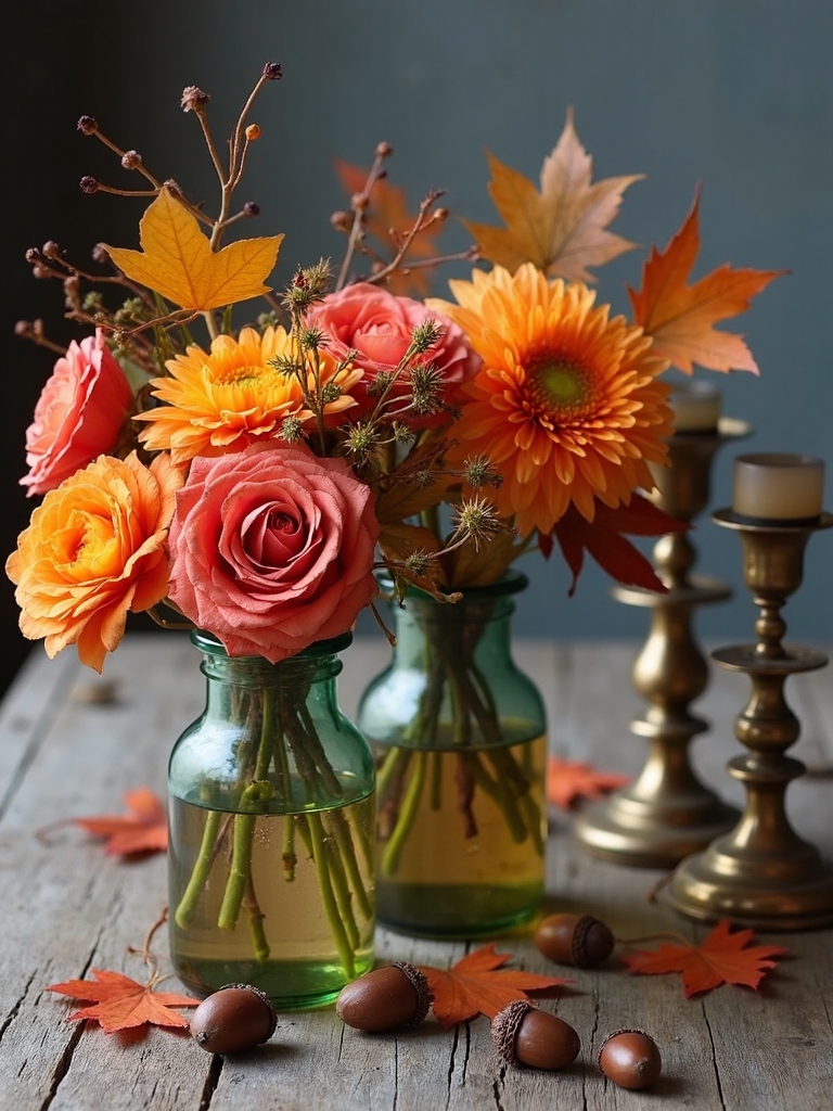vintage bud vase display