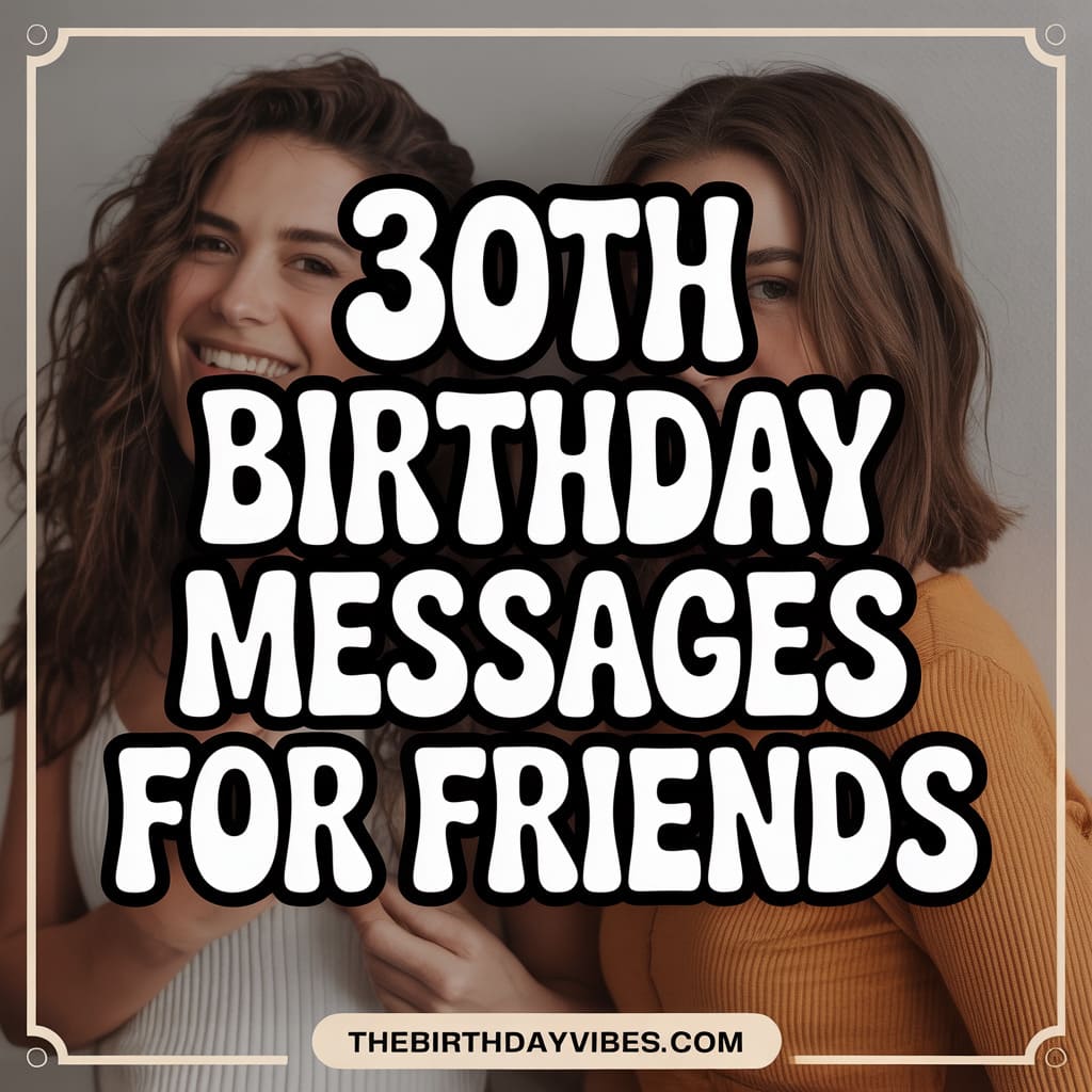 30th birthday messages for friends
