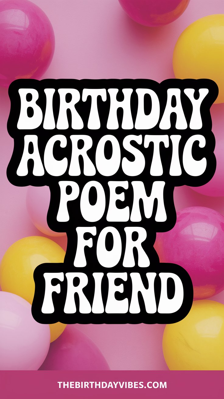 birthday acrostic poem for friend