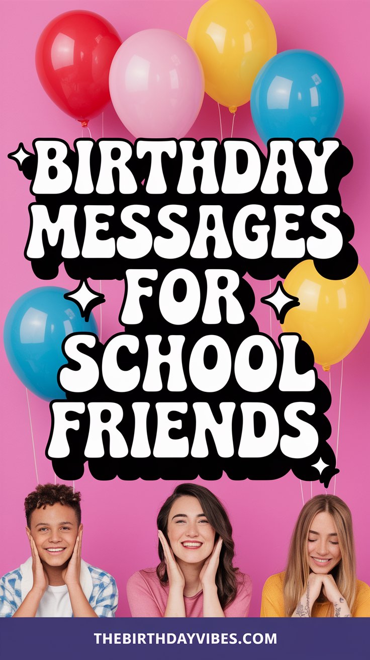 birthday messages for school friends