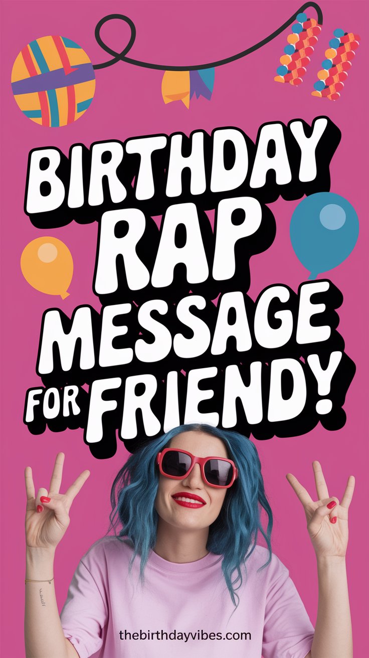 birthday rap message for friend