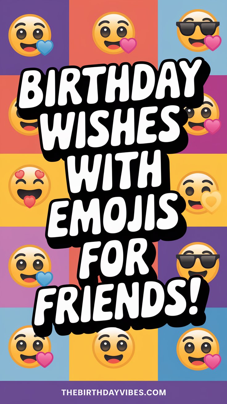 birthday wishes with emojis for friends