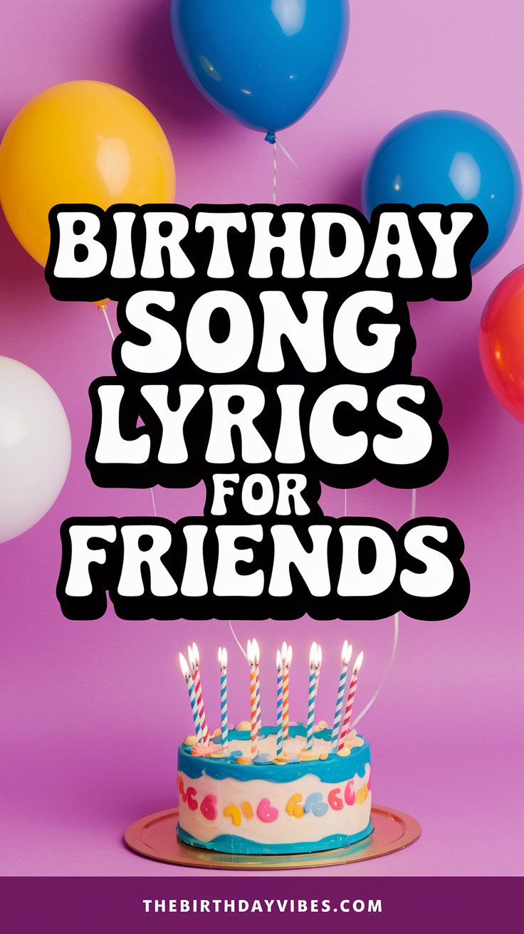 birthday song lyrics for friends