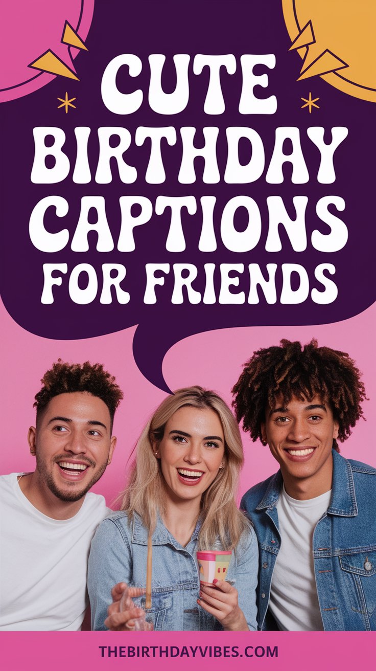 cute birthday captions for friends