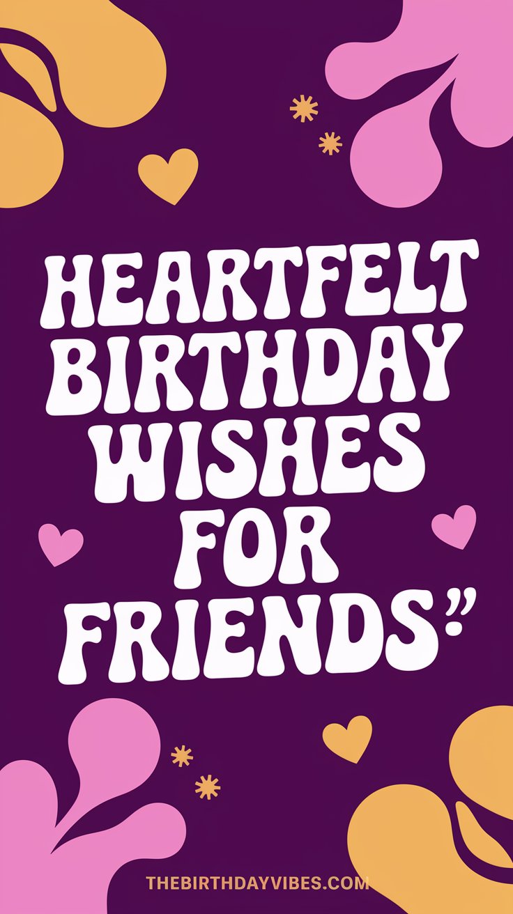 heartfelt birthday wishes for friends